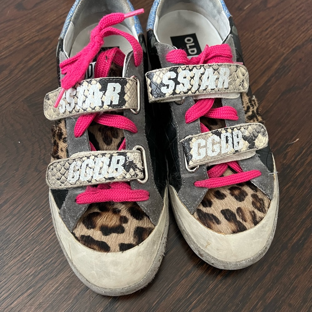 Golden Goose Woman Sneakers with Leopard PLEASE LOOK AT ALL PHOTOS